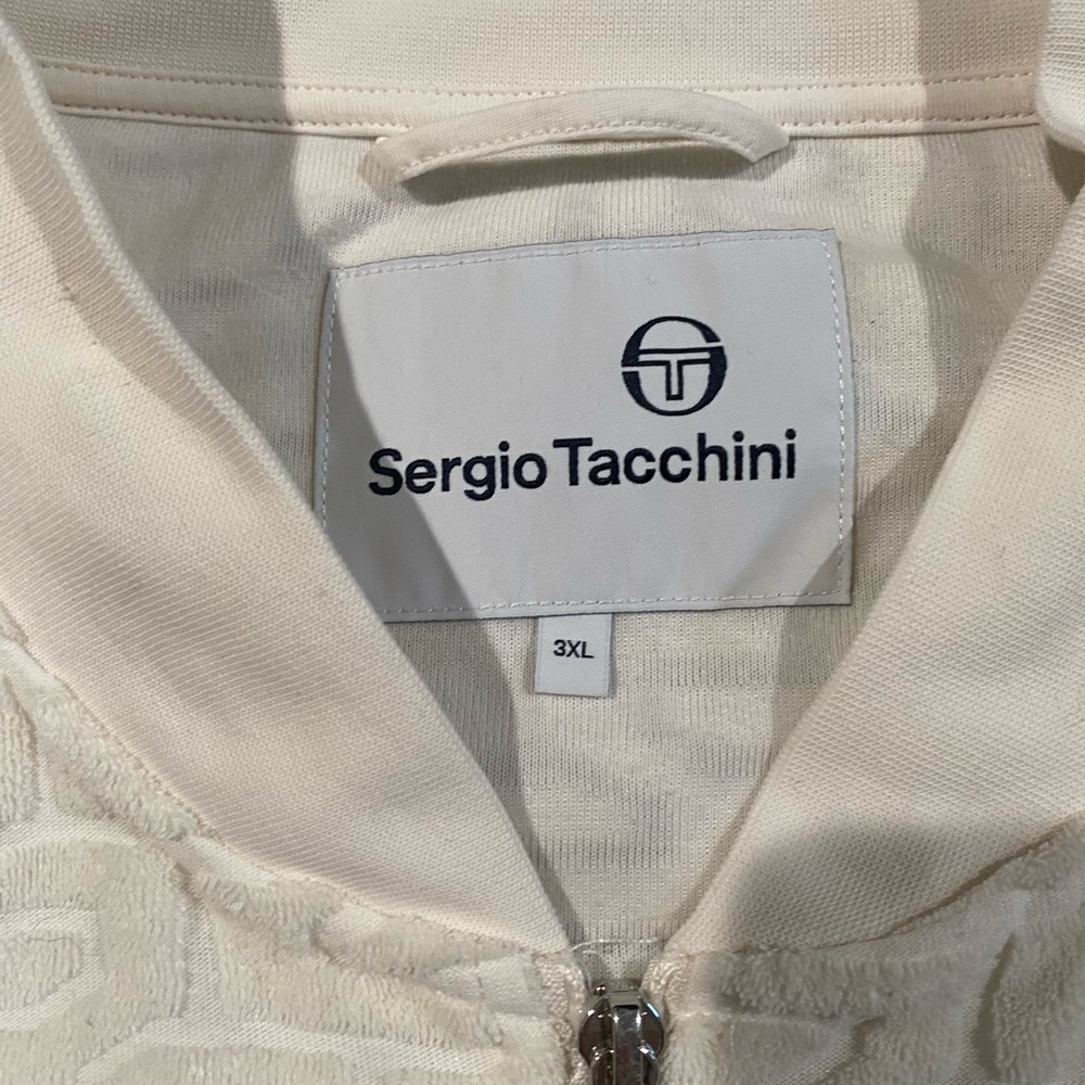 Sergio Tacchini Livata Logo Jacquard Cotton Blend‎ French Terry Cloth 3XL - Picture 6 of 10